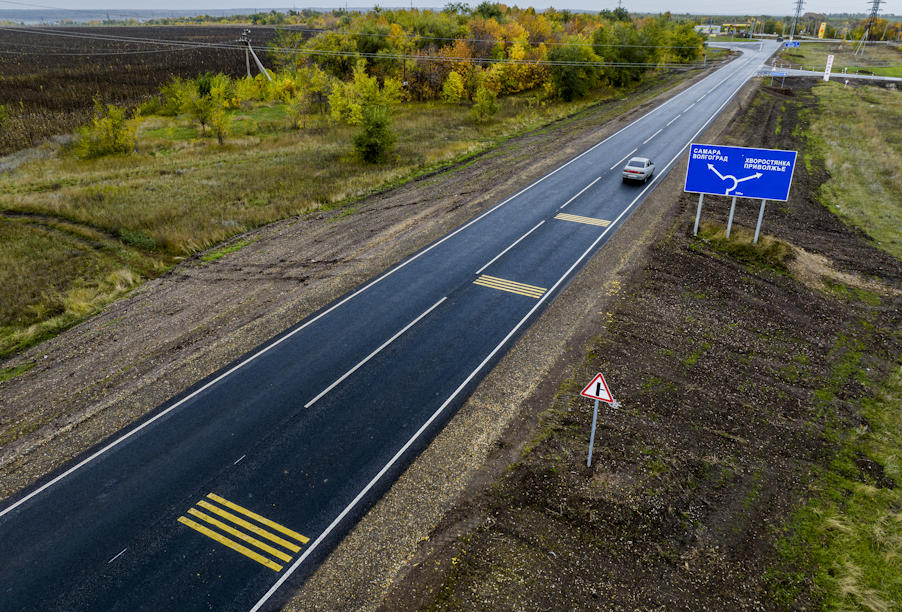 В Самарской области привели к нормативу 10,6 км трассы «Самара – Волгоград» – Осинки – Безенчук